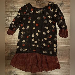 Anthropologie Moulinette Soeurs Sheer Floral Silk Dress Size XS